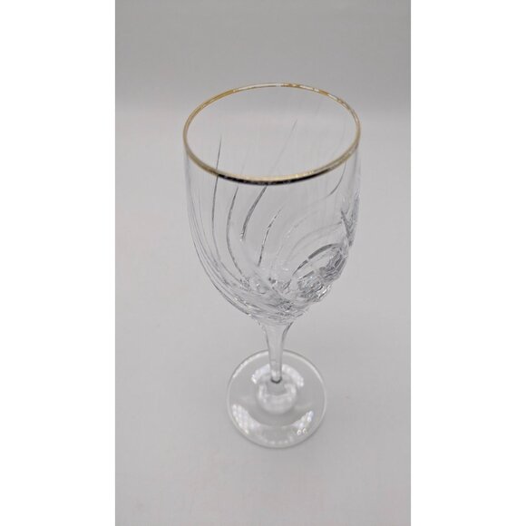 Mikasa Preview Gold Trim Crystal Wine Goblet Elegant Stemware Replacement - Picture 10 of 16